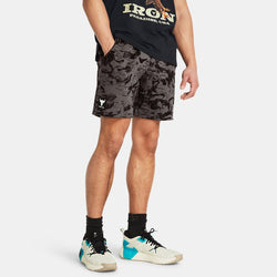 Project Rock Essential Fleece Printed Shorts Fresh Clay White