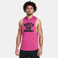 Project Rock Rents Due Sleeveless Hoodie Astro Pink Black