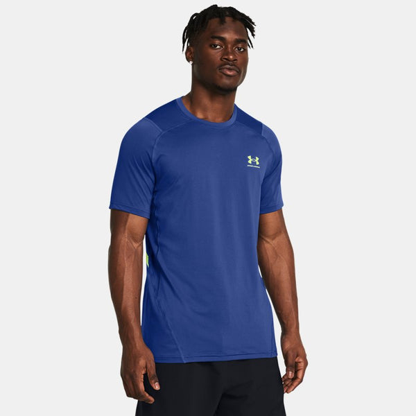 HeatGear® Fitted Graphic Short Sleeve Tech Blue Morph Green Morph Green