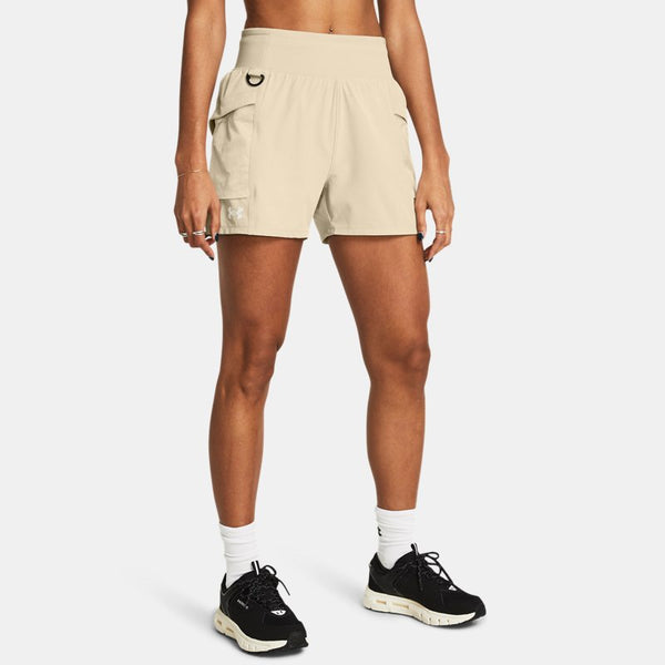 Under Armour Launch Trail Shorts Khaki Base Silt Reflective