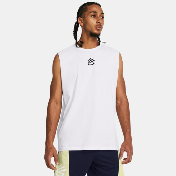 Curry Sleeveless Shirt White Black