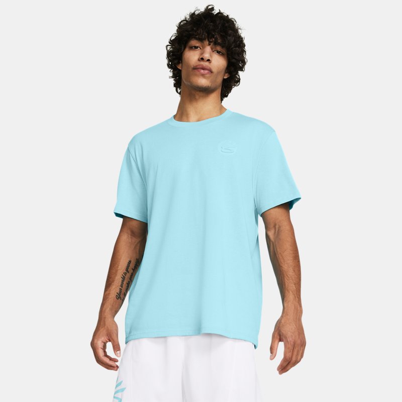 Curry Emboss Heavyweight T-Shirt Sky Blue Sky Blue