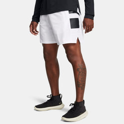 Under Armour Zone Woven Shorts White Racer Red Black