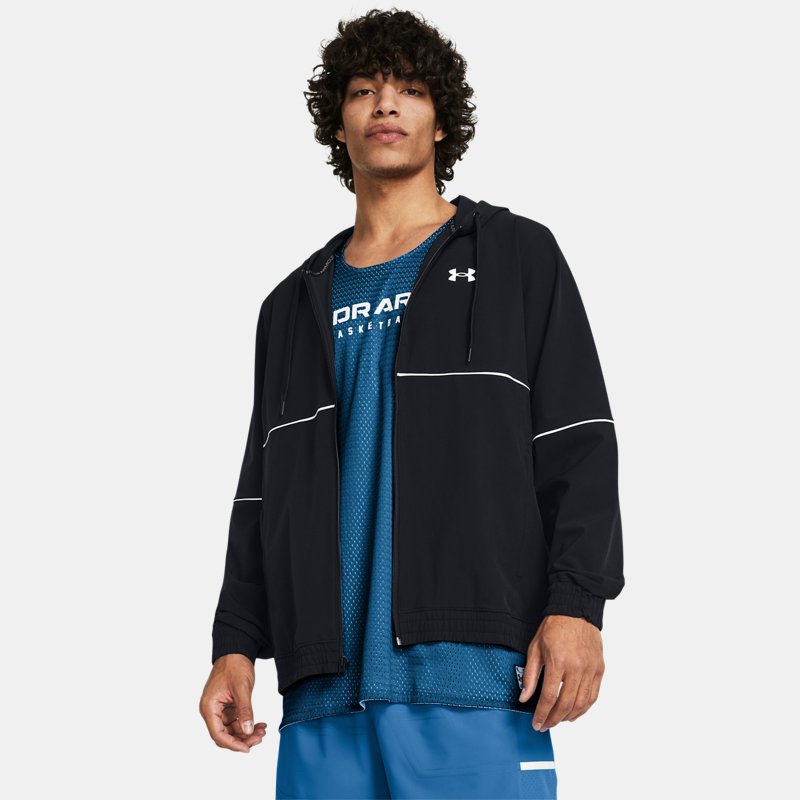 Under Armour Zone Woven Jacket Black White