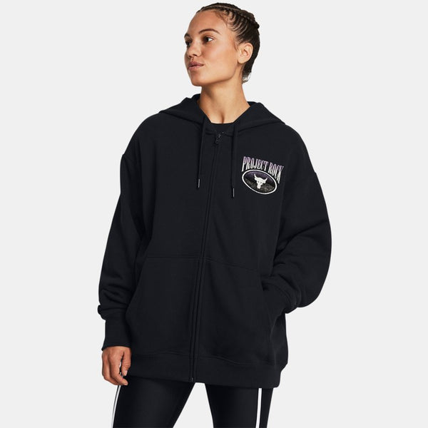 Project Rock Heavyweight Terry Oversized Full-Zip Black Purple Ace Black