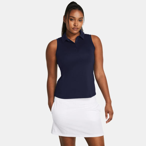 Under Armour Playoff Sleeveless Polo Midnight Navy Midnight Navy Halo Gray