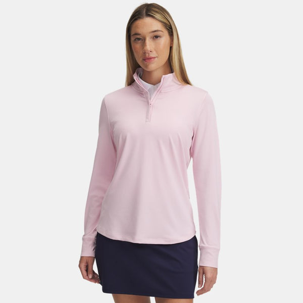 Under Armour Playoff ¼ Zip Prime Pink Downpour Gray