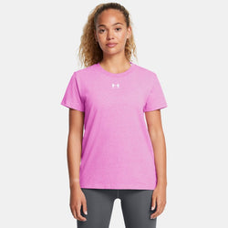 Under Armour Rival Core Short Sleeve Vivid Magenta White