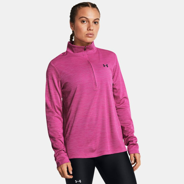 Under Armour Tech™ Textured ½ Zip Astro Pink Black