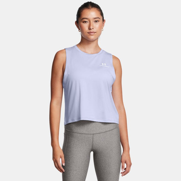 Under Armour Vanish Energy Crop Tank Celeste White