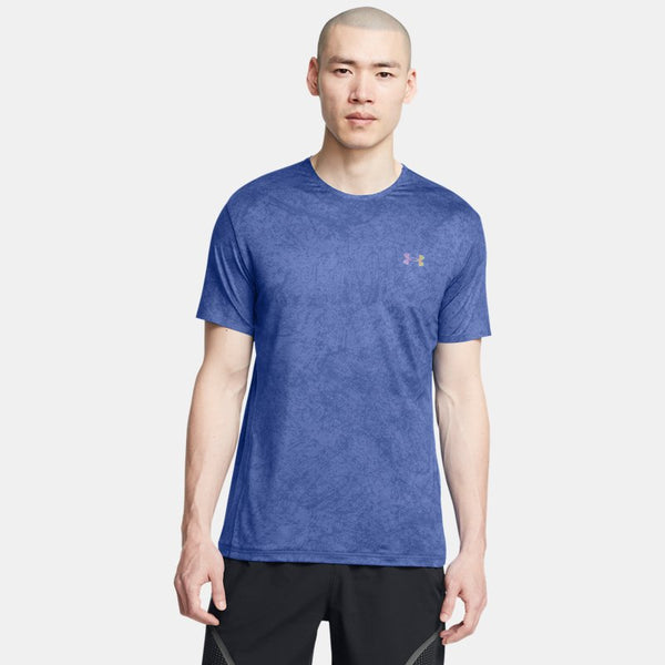 Under Armour Vanish Elite Vent Printed Short Sleeve Tech Blue Black