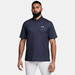 Under Armour Tee To Green Printed Polo Midnight Navy Black Halo Gray