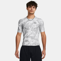 HeatGear® Iso-Chill Printed Short Sleeve Mod Gray Black