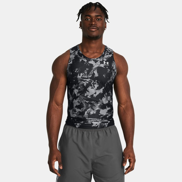 HeatGear® Iso-Chill Printed Tank Black White