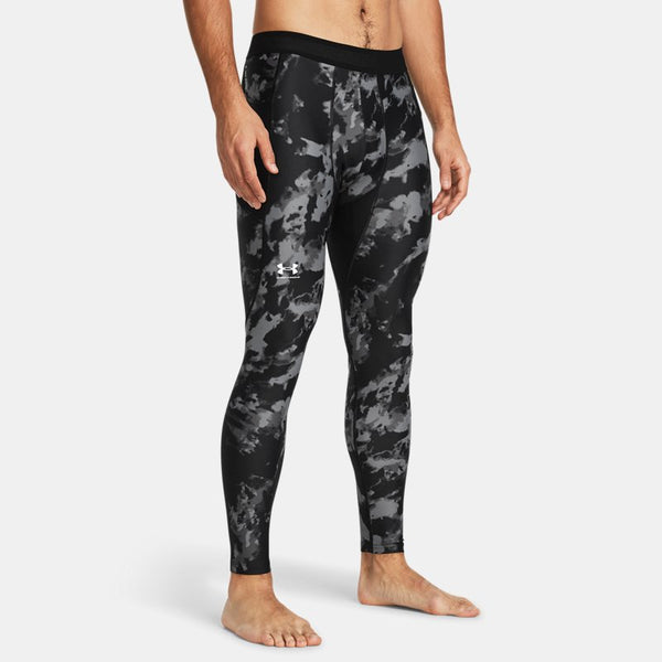 HeatGear® Iso-Chill Printed Leggings Black White