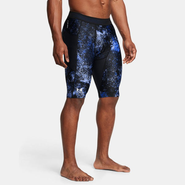 HeatGear® Iso-Chill Printed Long Shorts Tech Blue White