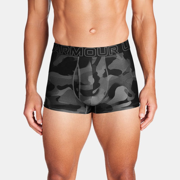 Under Armour Performance Tech™ Printed 3" Boxerjock® Black Black Castlerock 