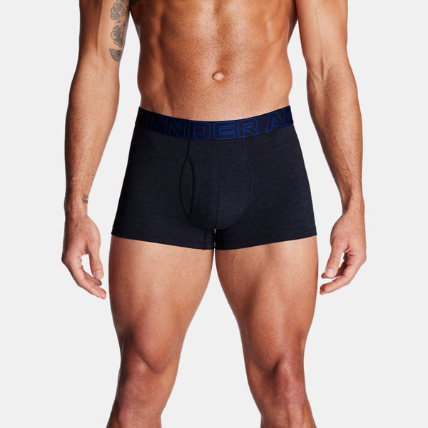 Under Armour Performance Cotton 3" 3-Pack Boxerjock® Midnight Navy Full Heather Steel Full Heather Castlerock 