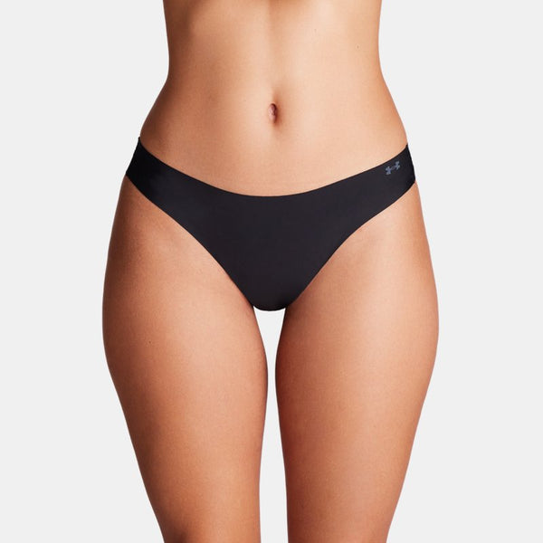 Under Armour Pure Stretch -Pack No Show Thong Black Steel