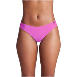 Under Armour Pure Stretch -Pack No Show Thong Retro Green Vivid Magenta Black