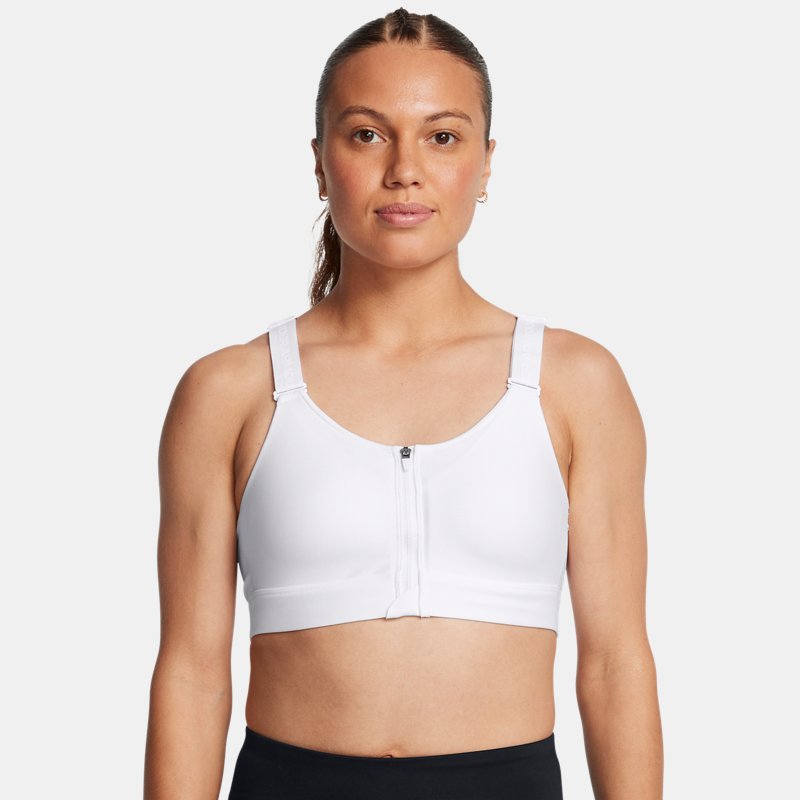 Under Armour Infinity High Zip Sports Bra White D-DD