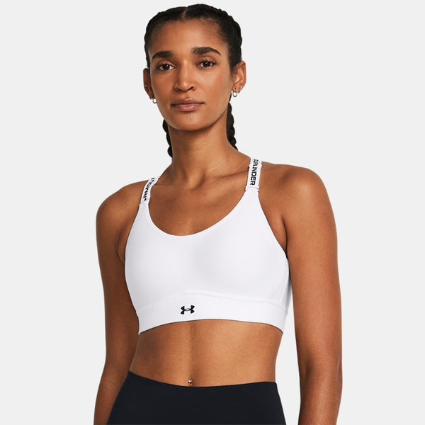 Under Armour Infinity 2.0 Mid Sports Bra White Black L