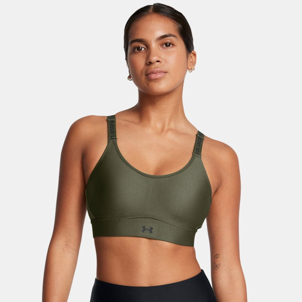 Under Armour Infinity Mid Sports Bra Marine OD Green Black D-DD