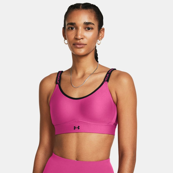 Under Armour Infinity Mid Sports Bra Astro Pink Black D-DD