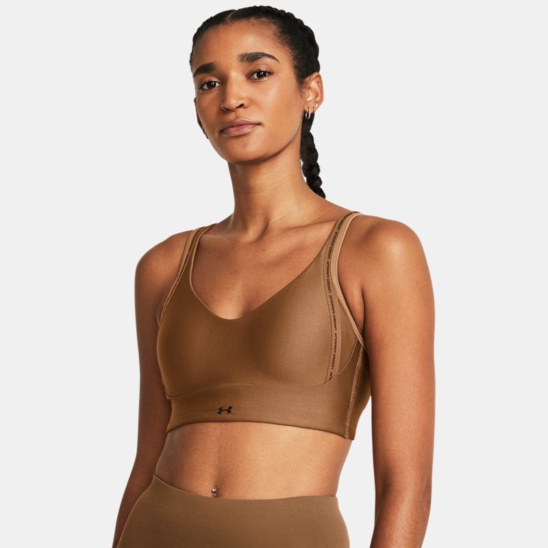 Under Armour Infinity Low Strappy Sports Bra Tundra Black A-C