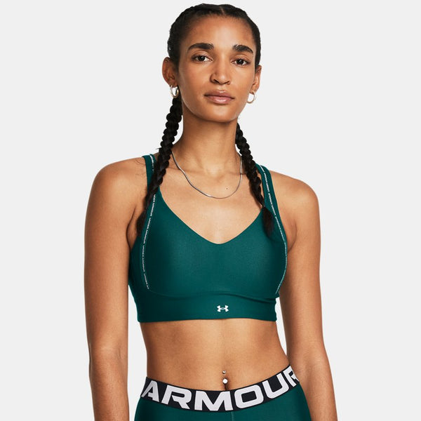 Under Armour Infinity Low Strappy Sports Bra Hydro Teal White D-DD