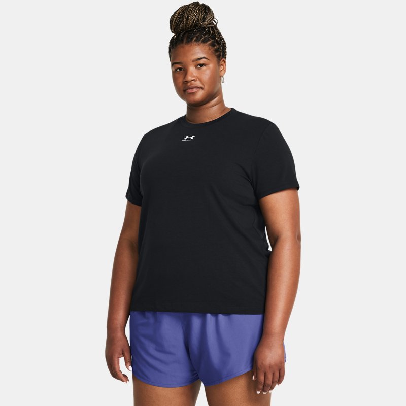 Under Armour Rival Core Short Sleeve Black White