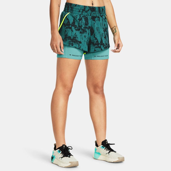 Project Rock Leg Day Flex Printed Shorts Coastal Teal Hydro Teal Silt