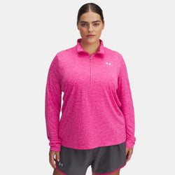 Under Armour Tech™ Twist ½ Zip Rebel Pink White