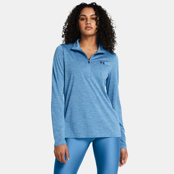 Under Armour Tech™ Twist ½ Zip Viral Blue Black