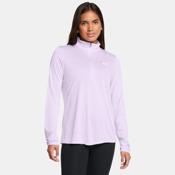 Under Armour Tech™ Twist ½ Zip Salt Purple White