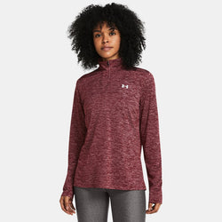 Under Armour Tech™ Twist ½ Zip Cardinal White