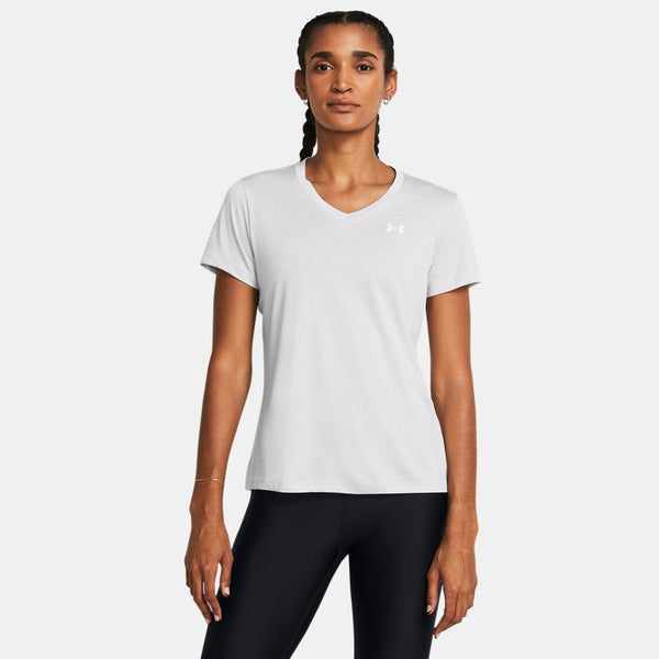 Under Armour Tech™ Twist V-Neck Short Sleeve Halo Gray White