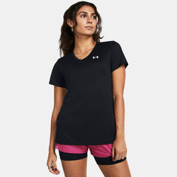 Under Armour Tech™ V-Neck Short Sleeve Black White