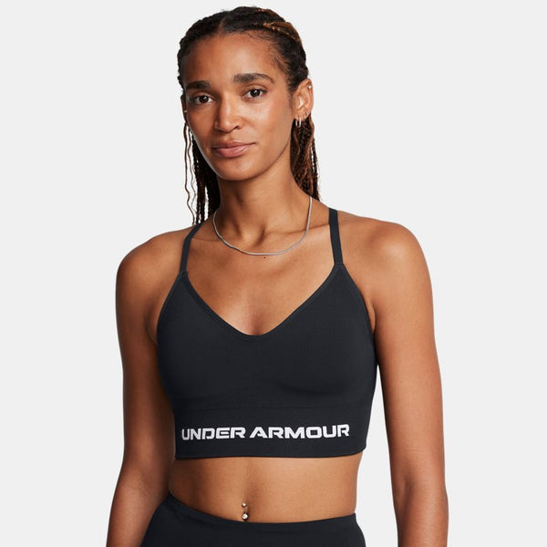 Under Armour Vanish Seamless Low Sports Bra Black White