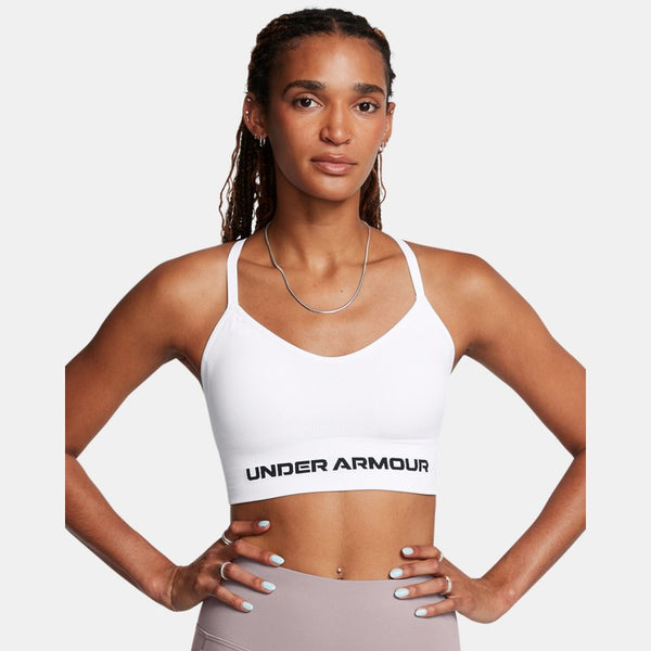 Under Armour Vanish Seamless Low Sports Bra White Black