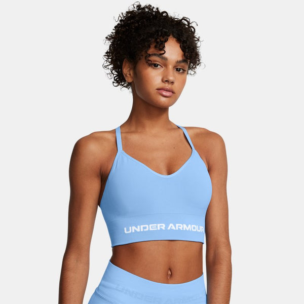 Under Armour Vanish Seamless Low Sports Bra Horizon Blue White