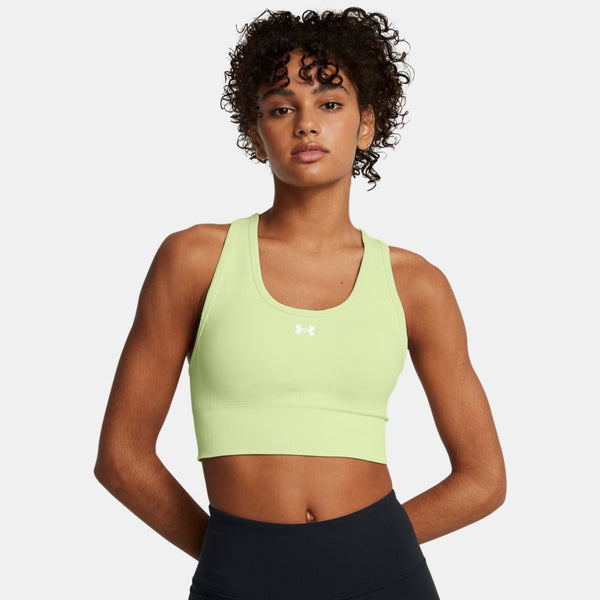 Under Armour Vanish Seamless Mid Sports Bra Retro Green White