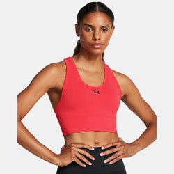 Under Armour Vanish Seamless Mid Sports Bra Racer Red Black