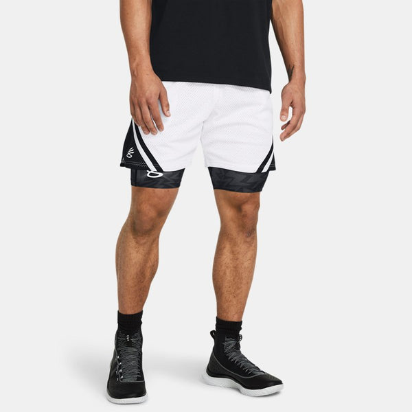 Under Armour Curry Mesh Shorts White Black White