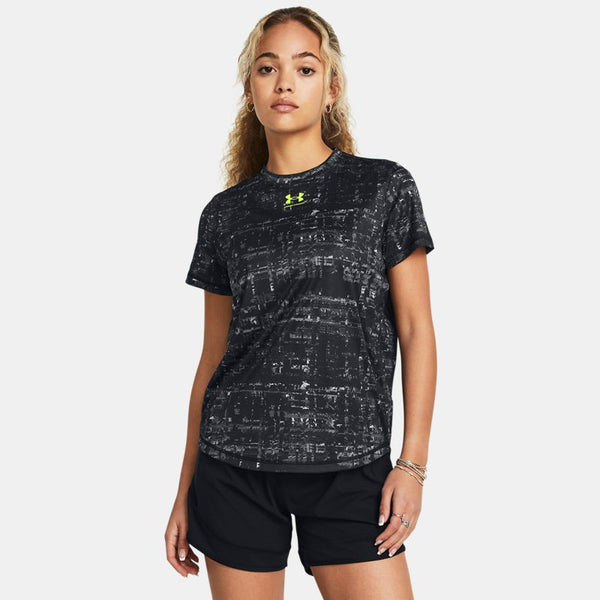 Under Armour Challenger Pro Training Printed Short Sleeve Black High Vis Yellow