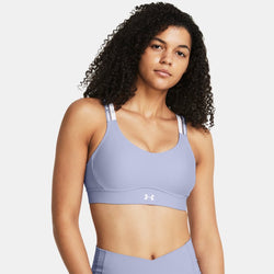 Under Armour Infinity Mid Rib Sports Bra Celeste White D-DD