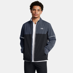 Under Armour Drive Rain Jacket Downpour Gray Black Metallic Silver