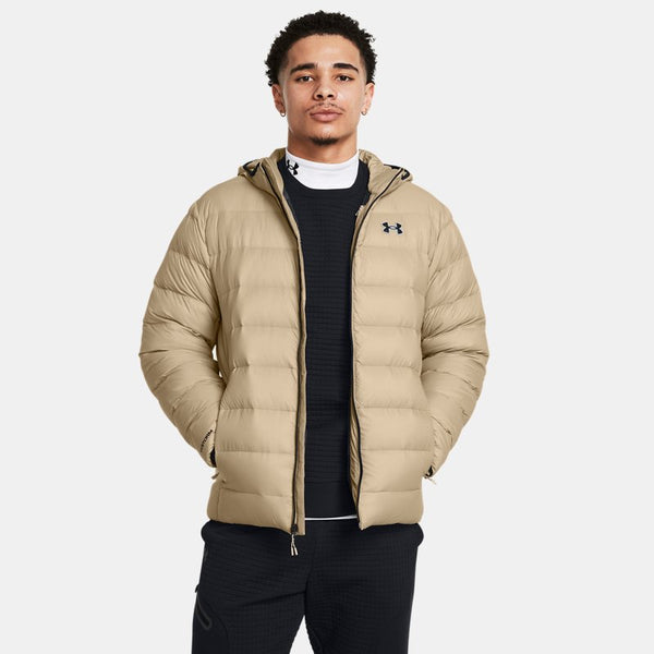 Under Armour Legend Down Hooded Jacket City Khaki Black