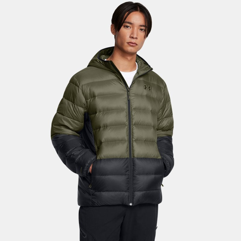 Under Armour Legend Down Hooded Jacket Marine OD Green Black