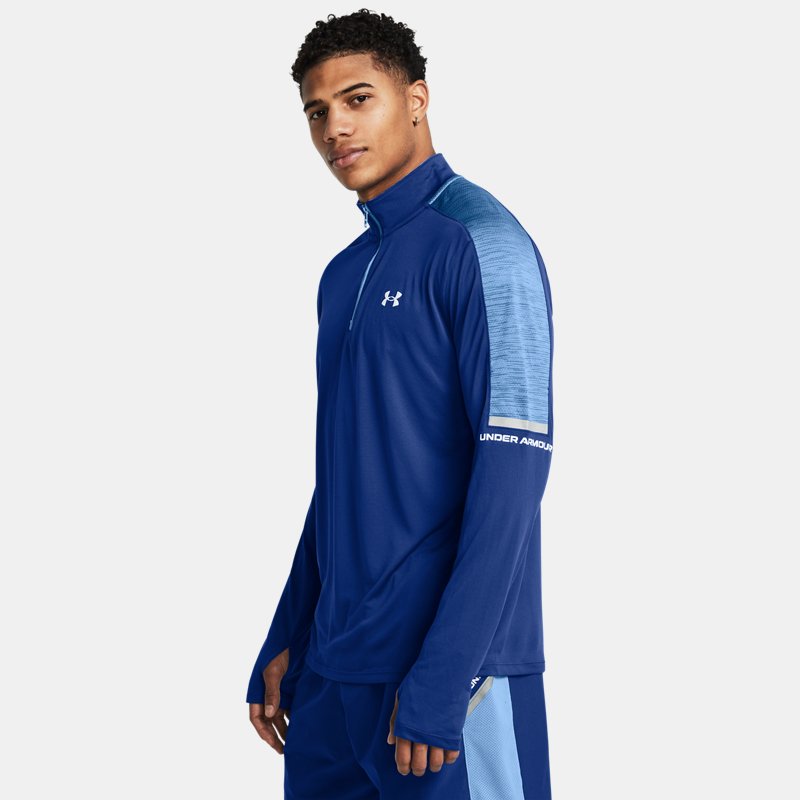 Under Armour Tech™ ¼ Zip Tech Blue Horizon Blue White